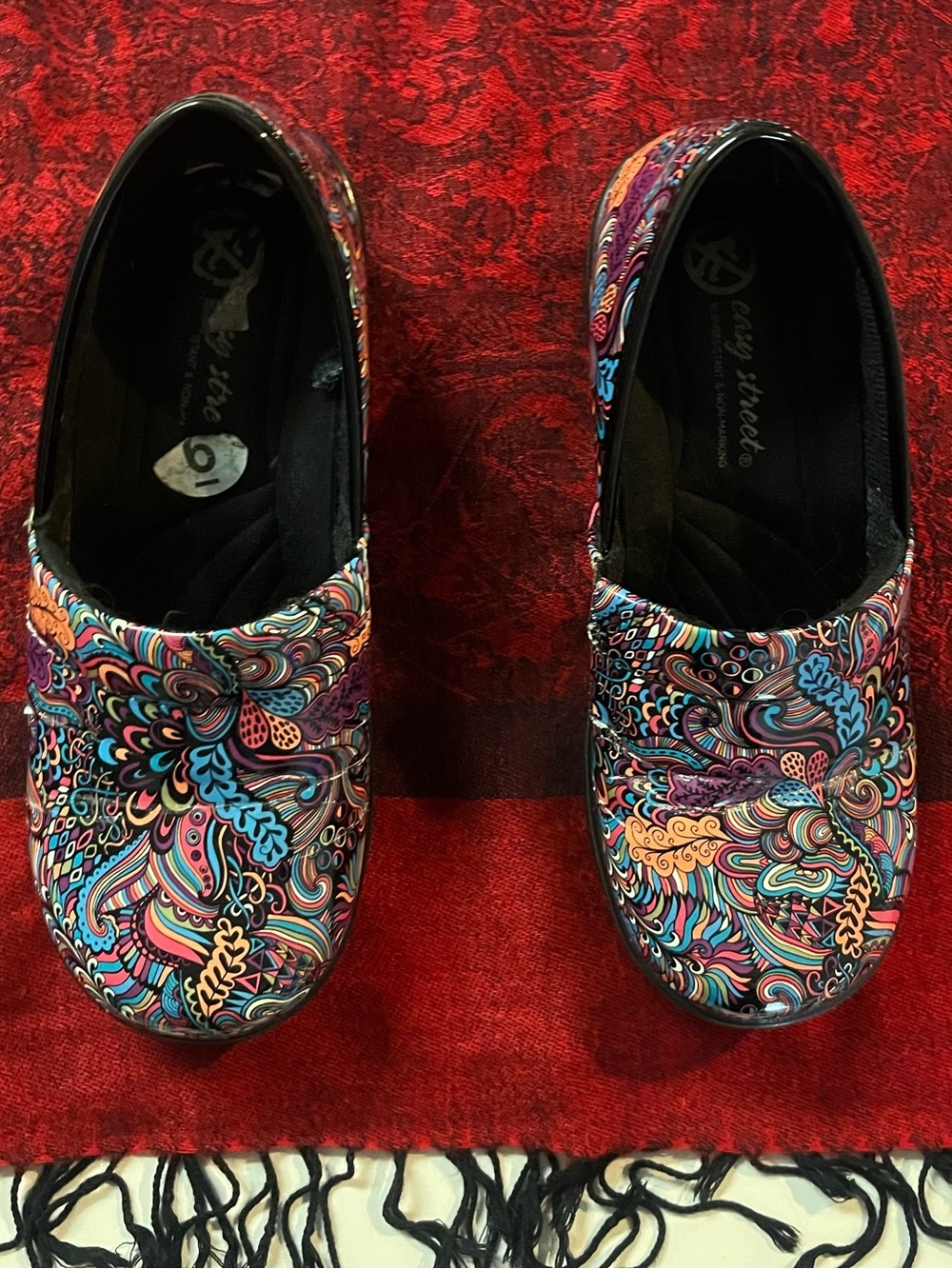 Easy Spirit Professional Slip-On Clog — Multi Floral Print